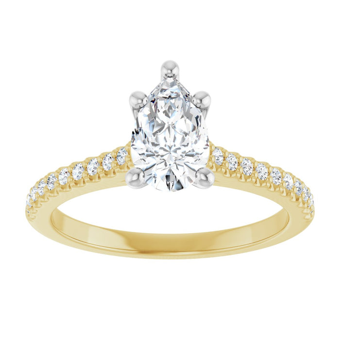 14K Yellow/White | Pear