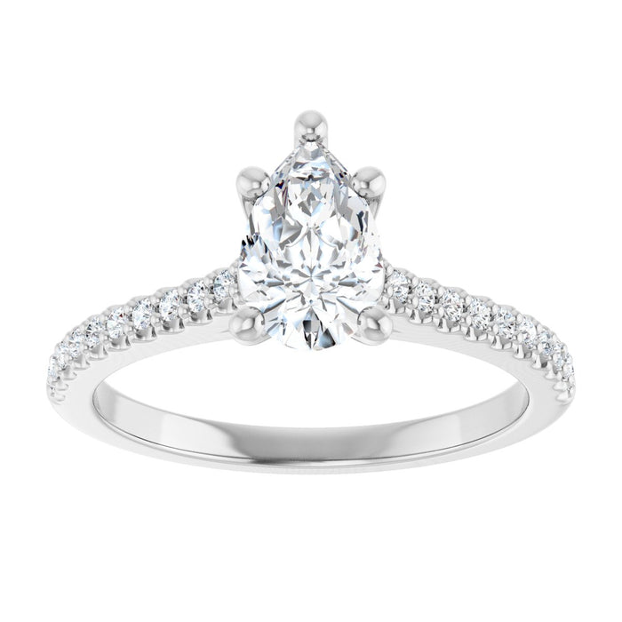 14K White | Pear