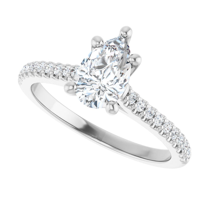 14K White | Pear