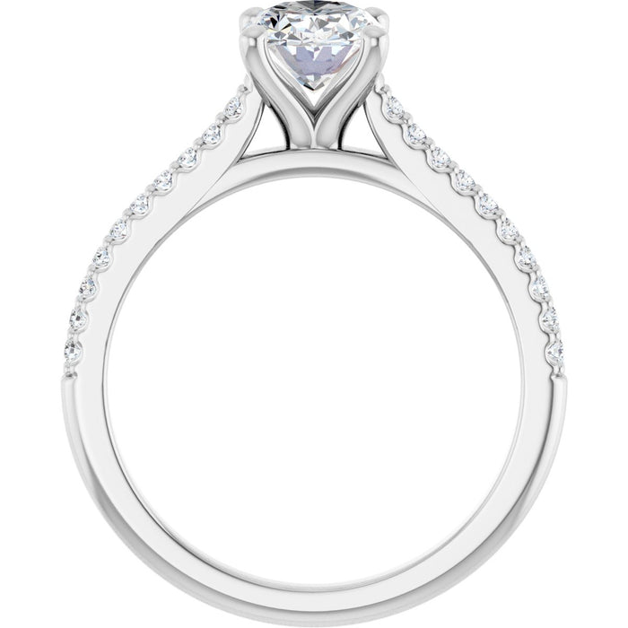14K White | Oval