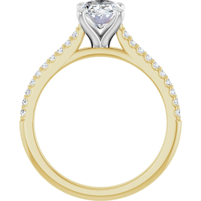 14K Yellow/White | Oval