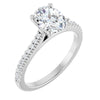 14K White | Oval