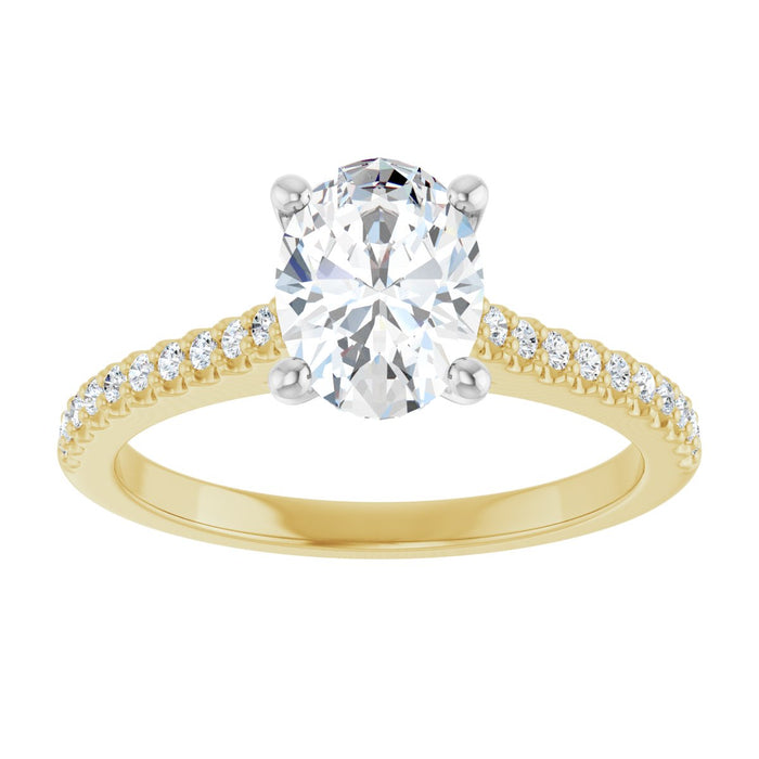 14K Yellow/White | Oval