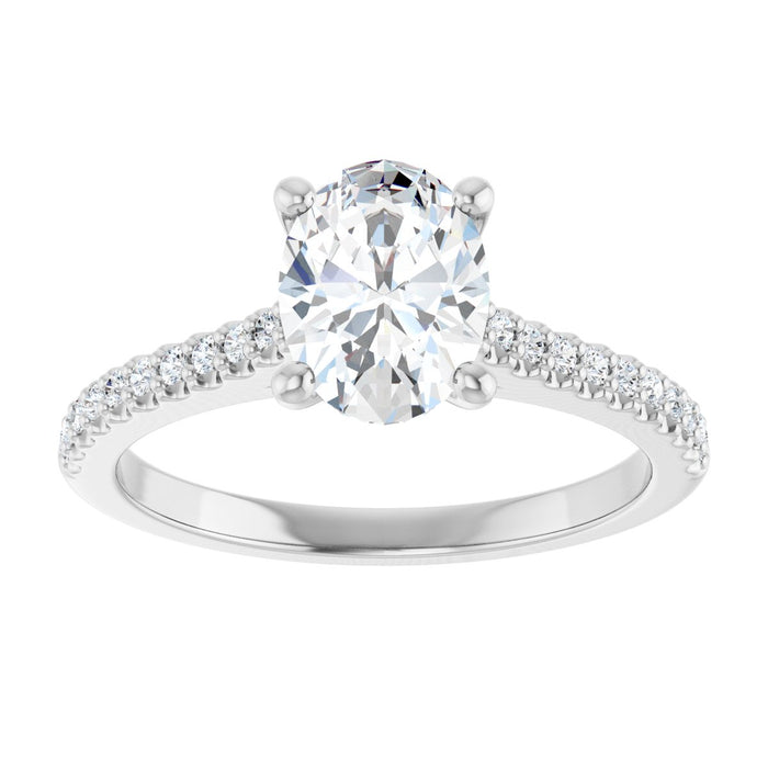 14K White | Oval