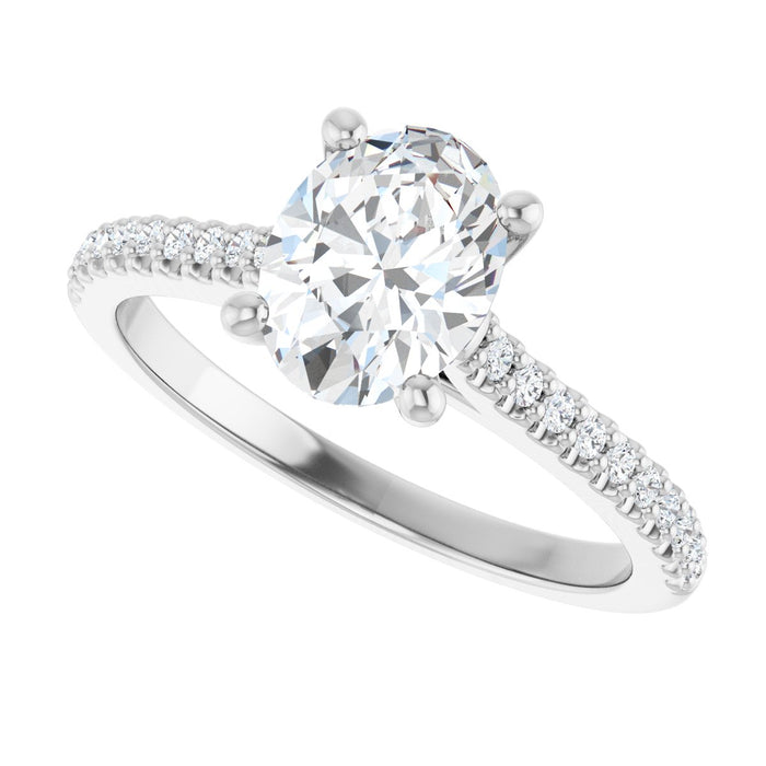 14K White | Oval