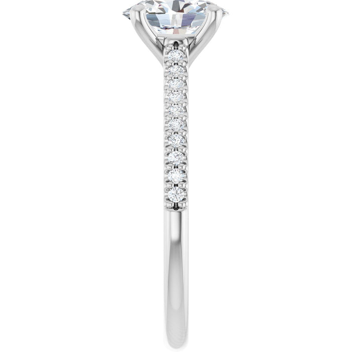 14K White | Oval