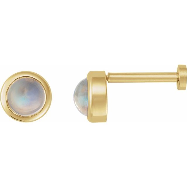 Natural Rainbow Moonstone | Round | 4mm