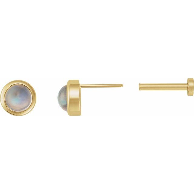 Natural Rainbow Moonstone | Round | 4mm