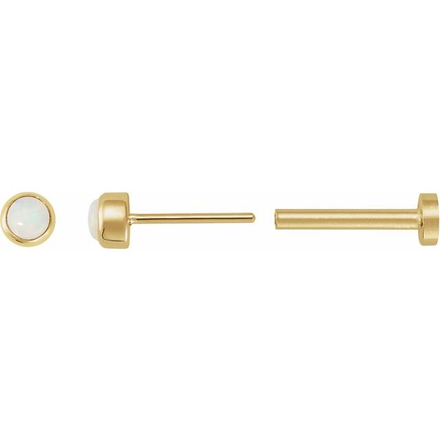 Natural White Opal | Round | 2mm