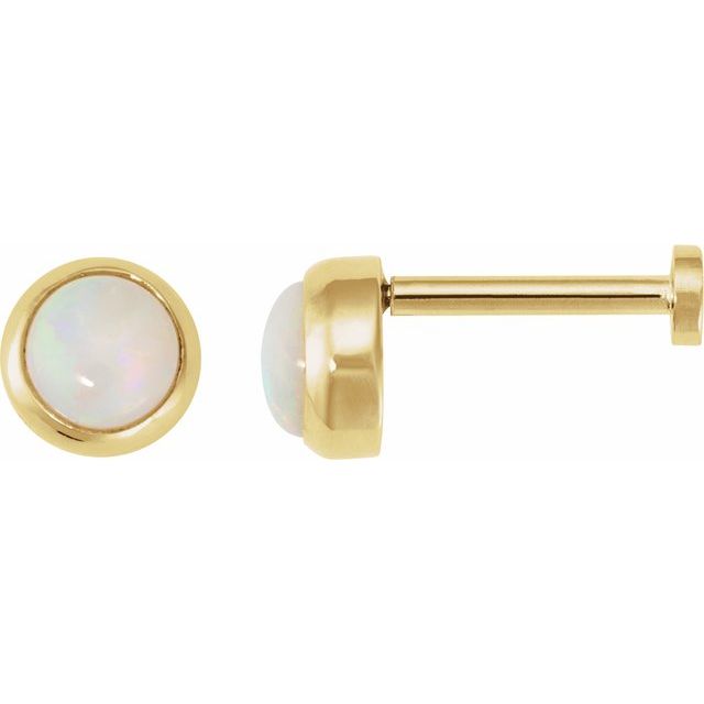 Natural White Opal | Round | 4mm