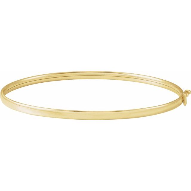 Slim Hinged Bangle Bracelet — 14K Yellow Gold