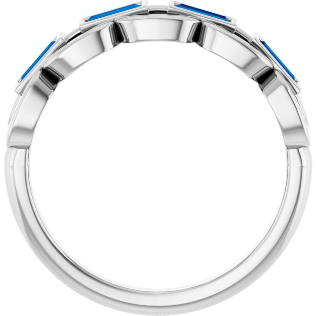Lab-Grown Blue Sapphire | Straight baguette | 4 x 2mm