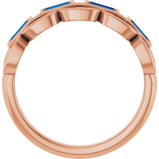 Lab-Grown Blue Sapphire | Straight baguette | 4 x 2mm
