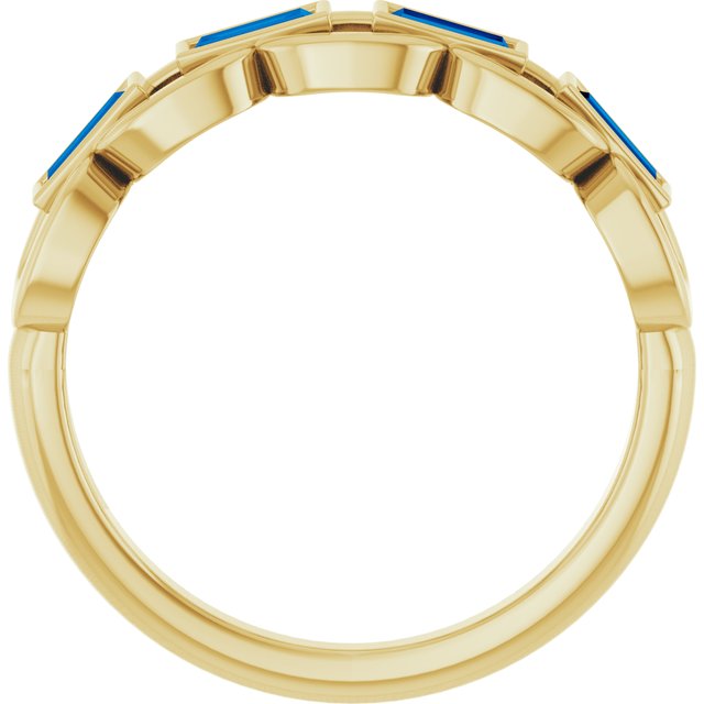 Lab-Grown Blue Sapphire | Straight baguette | 4 x 2mm