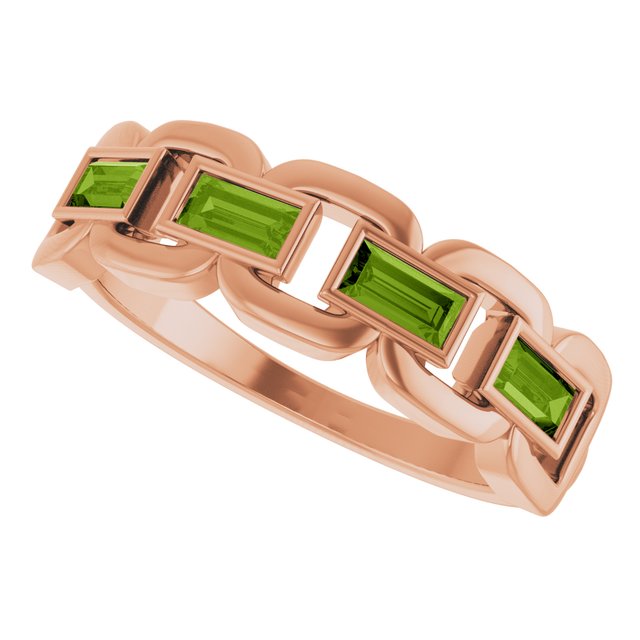 Natural Peridot | Straight baguette | 4 x 2mm