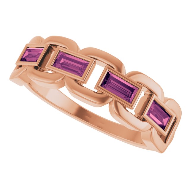 Natural Pink Tourmaline | Straight baguette | 4 x 2mm