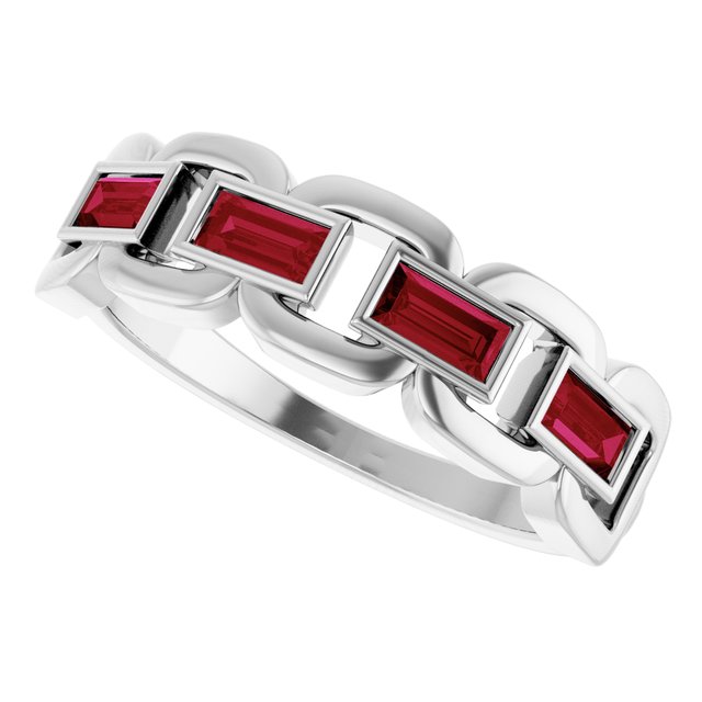 Lab-Grown Ruby | Straight baguette | 4 x 2mm