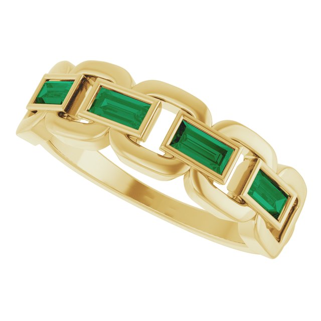 Lab-Grown Emerald | Straight baguette | 4 x 2mm