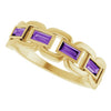 Lab-Grown Purple Sapphire | Straight baguette | 4 x 2mm