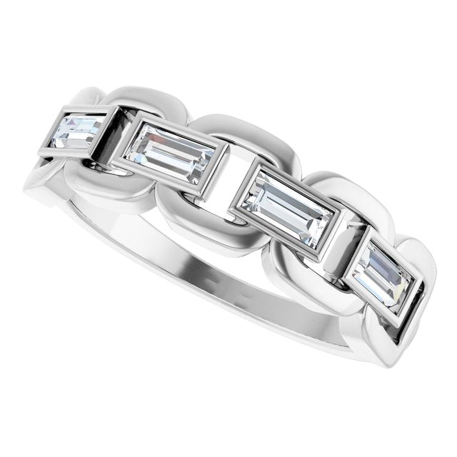 Lab-Grown Moissanite | Straight baguette | 4 x 2mm