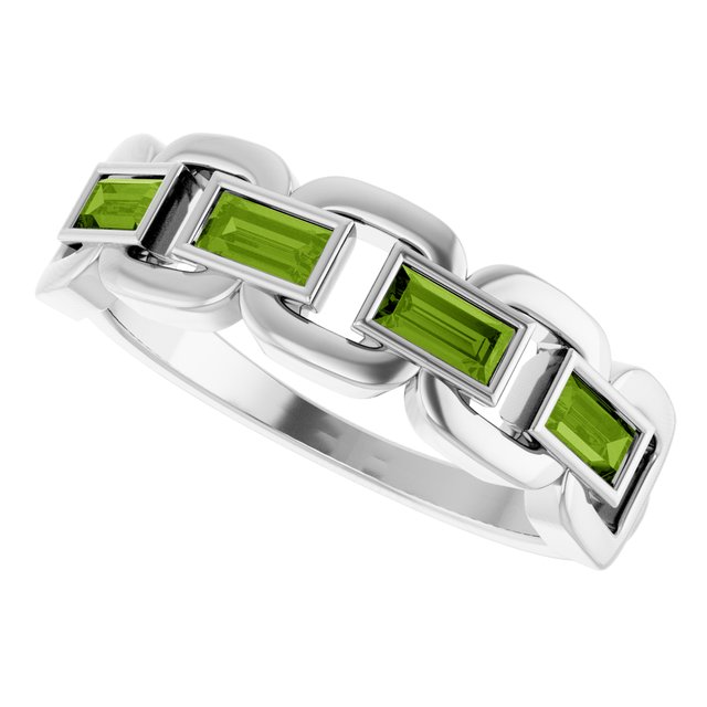 Natural Peridot | Straight baguette | 4 x 2mm