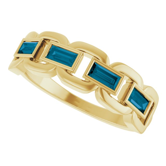 Natural London Blue Topaz | Straight baguette | 4 x 2mm