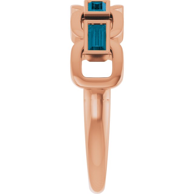 Natural London Blue Topaz | Straight baguette | 4 x 2mm