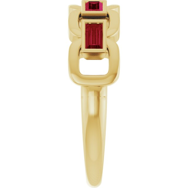 Lab-Grown Ruby | Straight baguette | 4 x 2mm