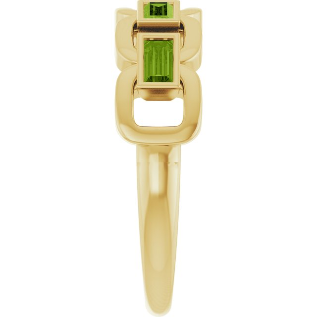 Natural Peridot | Straight baguette | 4 x 2mm