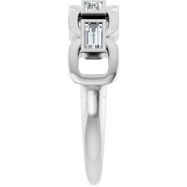 Lab-Grown Moissanite | Straight baguette | 4 x 2mm