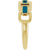 Natural London Blue Topaz | Straight baguette | 4 x 2mm