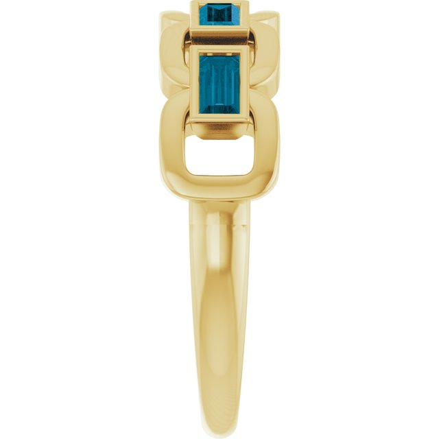 Natural London Blue Topaz | Straight baguette | 4 x 2mm