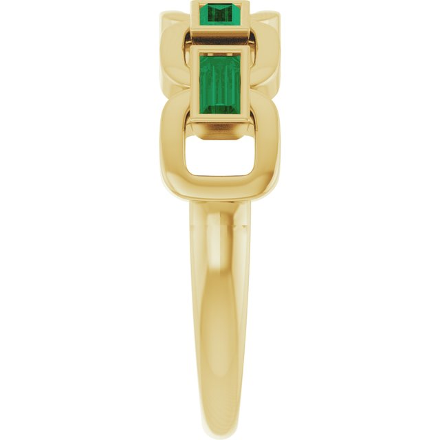 Lab-Grown Emerald | Straight baguette | 4 x 2mm