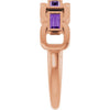 Lab-Grown Purple Sapphire | Straight baguette | 4 x 2mm