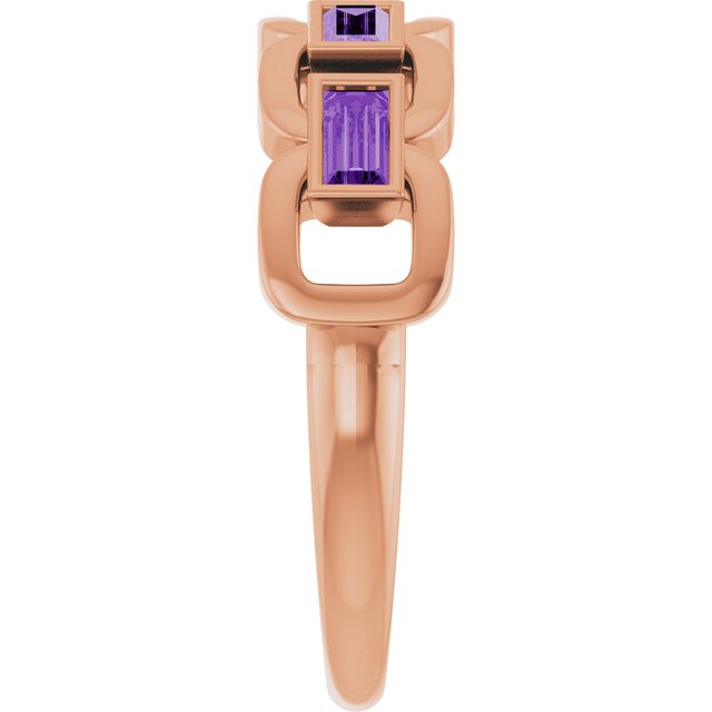 Lab-Grown Purple Sapphire | Straight baguette | 4 x 2mm