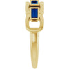 Lab-Grown Blue Sapphire | Straight baguette | 4 x 2mm