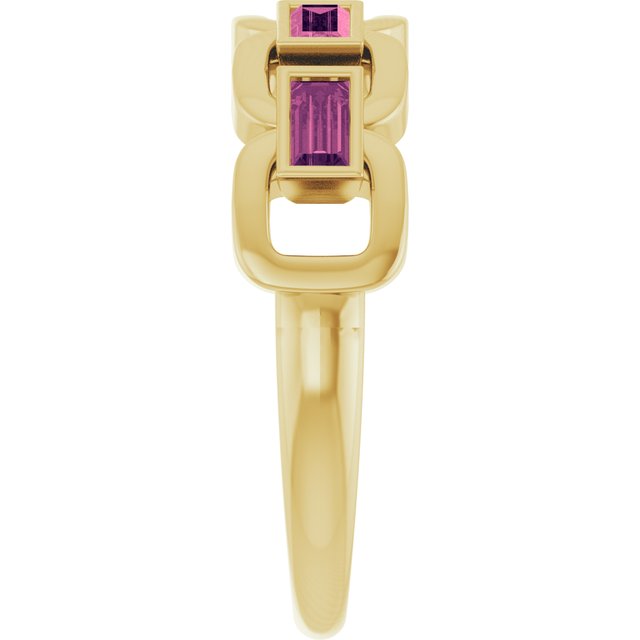 Natural Pink Tourmaline | Straight baguette | 4 x 2mm