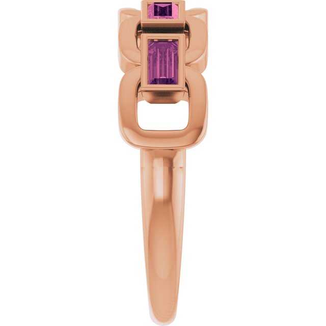 Natural Pink Tourmaline | Straight baguette | 4 x 2mm