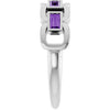 Lab-Grown Purple Sapphire | Straight baguette | 4 x 2mm