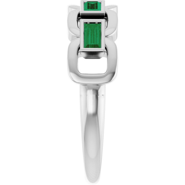 Lab-Grown Emerald | Straight baguette | 4 x 2mm