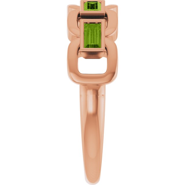 Natural Peridot | Straight baguette | 4 x 2mm