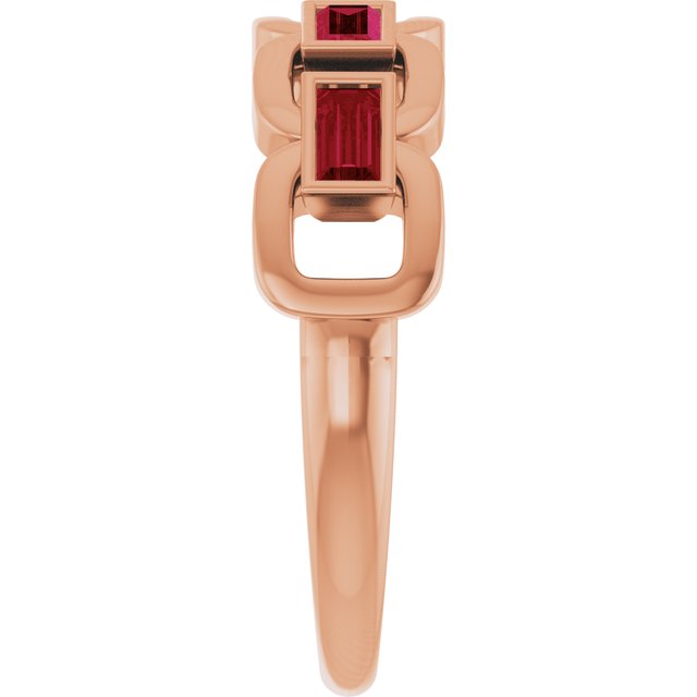 Lab-Grown Ruby | Straight baguette | 4 x 2mm