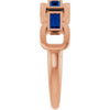 Lab-Grown Blue Sapphire | Straight baguette | 4 x 2mm