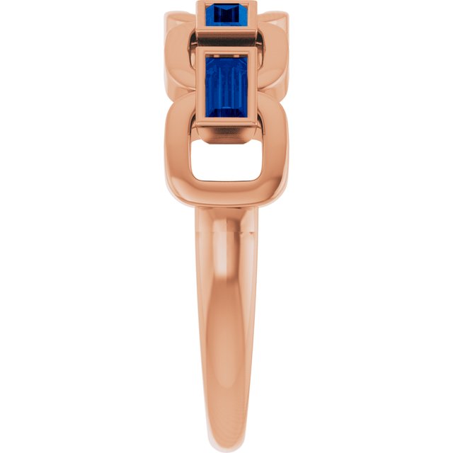 Lab-Grown Blue Sapphire | Straight baguette | 4 x 2mm
