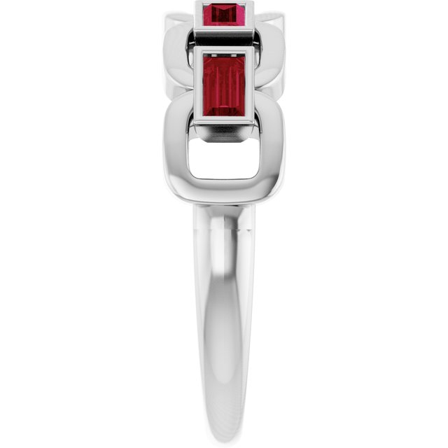 Lab-Grown Ruby | Straight baguette | 4 x 2mm