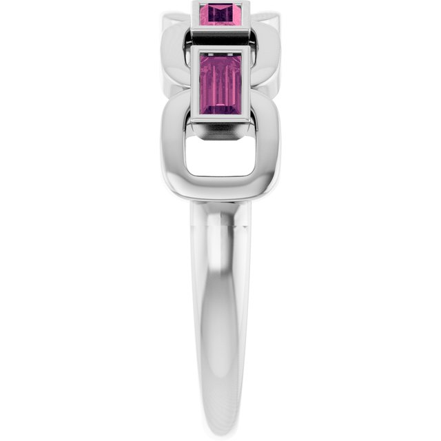 Natural Pink Tourmaline | Straight baguette | 4 x 2mm