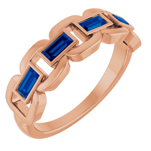 Lab-Grown Blue Sapphire | Straight baguette | 4 x 2mm