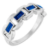 Lab-Grown Blue Sapphire | Straight baguette | 4 x 2mm