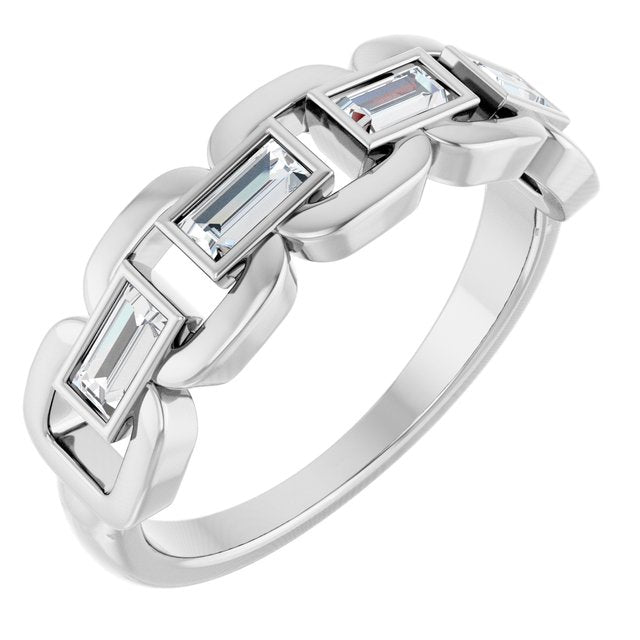 Lab-Grown Moissanite | Straight baguette | 4 x 2mm