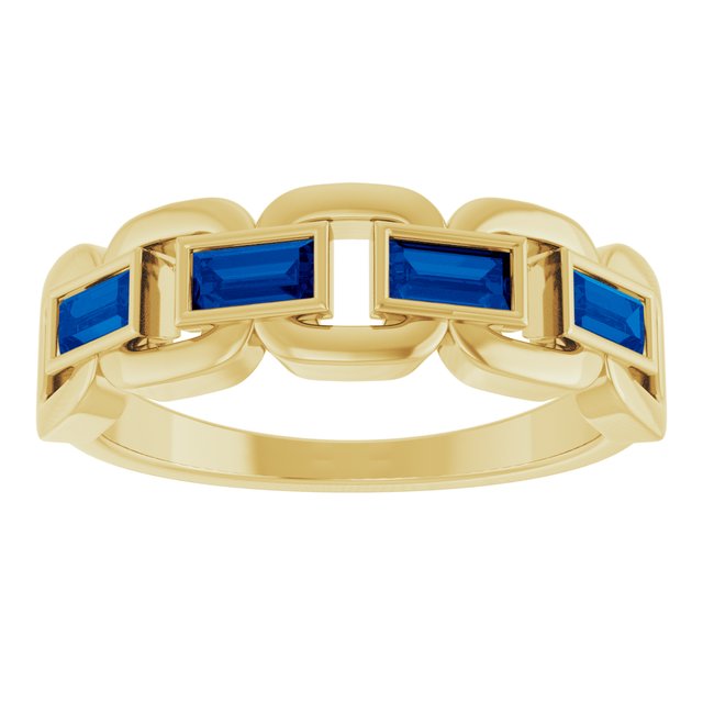Lab-Grown Blue Sapphire | Straight baguette | 4 x 2mm